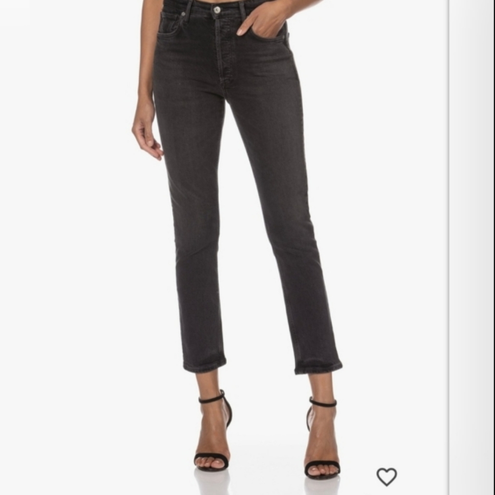 CITIZENS OF HUMANITY Charlotte High-rise Straight Jeans Black Ink